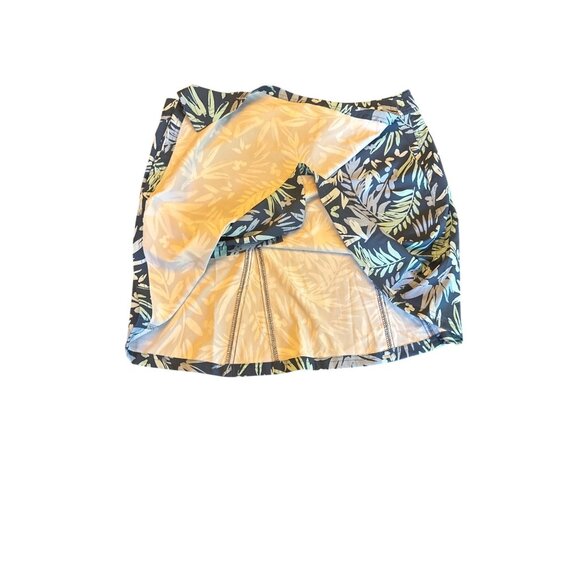 Rip Skirt Navy Tropical Print Wrap Skirt X-Large Lightweight Athletic Sporty - Picture 3 of 5